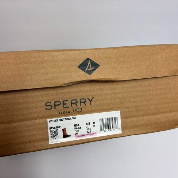 SPERRY WOMEN'S CALF HIGH KITTERY BOOT WOOL TAN WINTER BOOTS SIZE 5.5 NEW - Picture 10 of 10